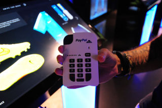 Seamless, checkout free payment with hand held Pay Pal units