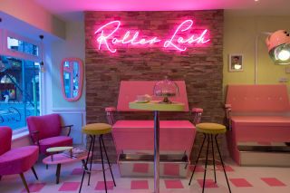 The ground floor Roller Lash serves cakes and cocktails