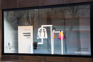 The windows are deliberately gender neutral, with no mannequins.