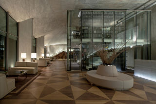 The super cool Ulus Savoy Club in Istanbul combines amazing architectural symmetry with bespoke interiors