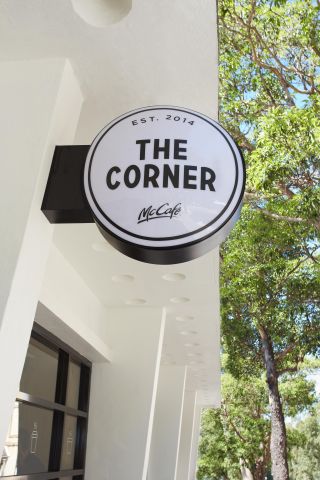 The Corner has its own stylish graphic identity and logo