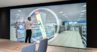 One element of the GSK Shopper Science Lab is the interactive presentation screen