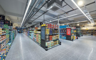 The store design and graphic treatment of their concept for Aldi Local helps facilitate ‘grab and go’ shops for busy city customers