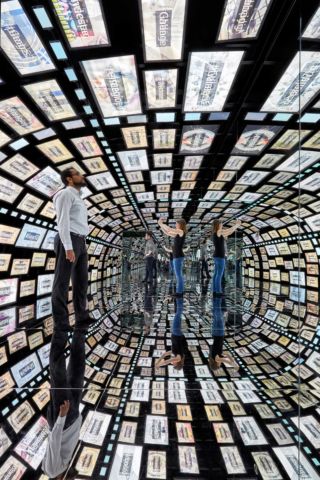 Samsung Social is a digital tunnel that turns your own instagram handle into an installation of sound and images