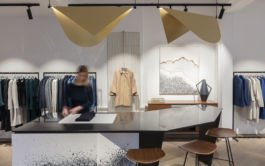 First flagship store for the contemporary British womenswear label The Fold - targeting professional women