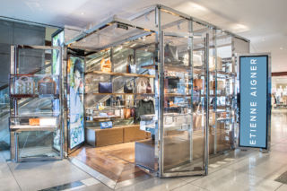 A series of modular luxury pop-ups, called The Shops at Columbus Circle, were created for high end brands - who are able to customise the framework to reflect their brand, an upmarket concept, without the outlay of setting up a new store