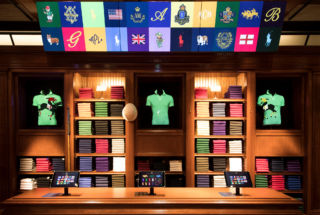Ralph Lauren's customisation experience runs synchronously with the in-store personalisation app, providing a captivating and changing backdrop to polo display