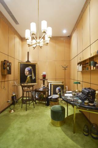 A studio of forgeries forms part of the store’s storytelling.