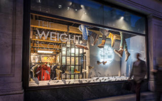 The immediacy of the window campaign is combined with Timberland's iconic logo and clear views into the store. Maximising impact for the brand at their Regent Street store