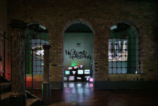 A media space features films, clips and typographic displays.