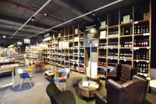 An Italian grocery store features imported food and wine.