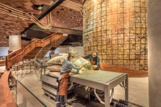 Using AR, two-storey roaster comes to life to show the story of coffee.