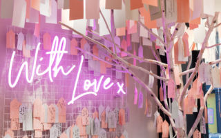 Birchbox's Interactive installation invited visitors to hang a love note on the birch tree - providing an emotive and instagrammable moment