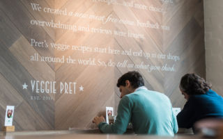 Just as the original trial of Veggie Pret was a consultative process, the brand uses the narrative on the restaurant walls to create an ongoing dialogue with its customers