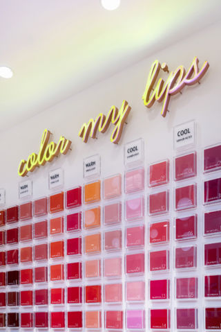 Customers can blend their own lipsticks at the My Lips Bar.
