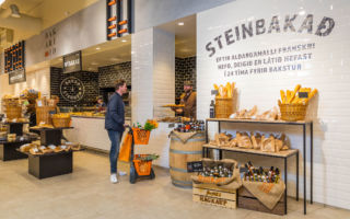 The bakery in Hagkaup has a curated artisanal feel, elevating the the supermarket's product offer