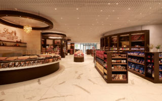 In the world’s largest Lindt store visitors can buy a vast range of packaged chocolates and items personalised by Lindt’s in-house chocolatiers.