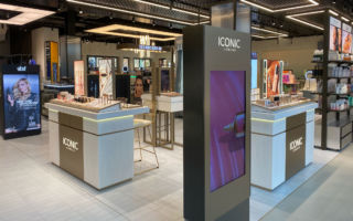 A premium, sophisticated palette is used to launch beauty brand ICONIC London into physical retail.
