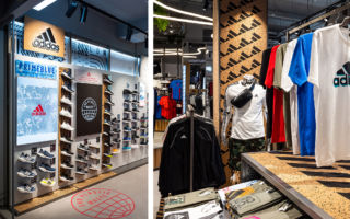 Over 95% of the materials used in Adidas’ retail fixtures are sustainable. They can also be repurposed and conform to environmentally-friendly production methods - helping the brand reach their sustainability goals.
