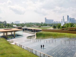 The Grand Staircase links architecture with landscape.