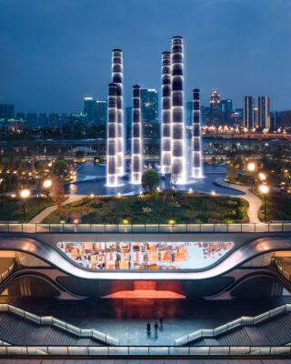 The amazing SKP-S Chengdu digital facade and water beacons